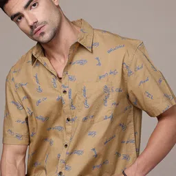 The Roadster Life Co. Relaxed Fit Opaque Typography Printed Pure Cotton Casual Shirt-picture-26