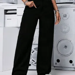 NUCOUTHS Women Comfort Wide Leg Stretchable Jeans image 5