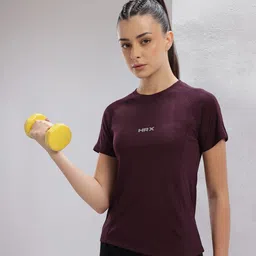 HRX by Hrithik Roshan Women Brand Logo Printed T-shirt image 1