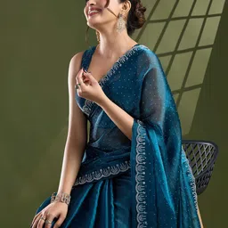 KIMISHA Embellished Beads and Stones Saree-picture-12