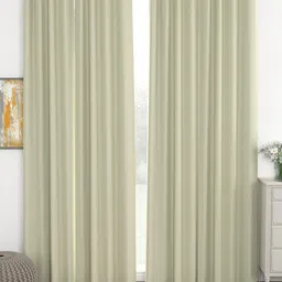 Story@home Set Of 4 Beige Solid Blackout Door Curtains-image-16