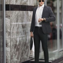 INVICTUS Men Single-Breasted Slim Fit Blazer-picture-40