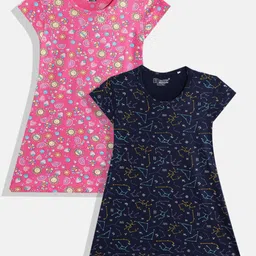Eteenz Girls Set of 2 Micro Pattern Printed A-Line Dress-picture-12