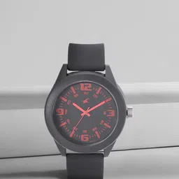 Fastrack Unisex Black Dial & Black Straps Analogue Watch 38003PP13J-picture-38