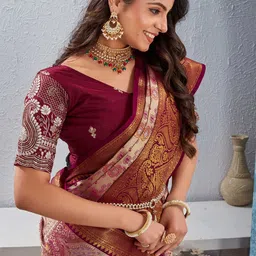 Tankori Ethnic Motifs Woven Design Dharmavaram Saree-picture-24