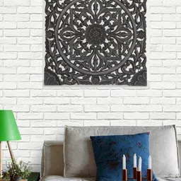 VAS collection home Black Textured Wooden Wall Plates-image-55
