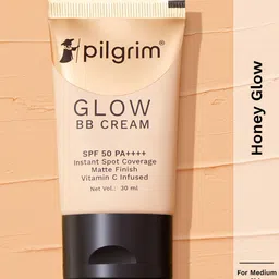 Pilgrim Glow 3 In 1 BB Cream SPF 50 PA++++ With Niacinamide - 30ml - Honey Glow 03-picture-38