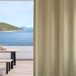 DDecor Khaki-Coloured Solid Single Long Door Curtain-picture-17