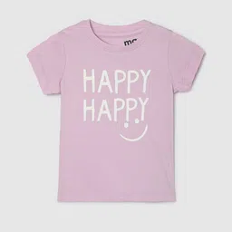 max Girls Typography Printed Pure Cotton T-shirt-image-63