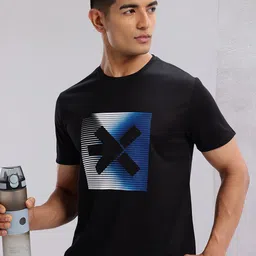 HRX by Hrithik Roshan Brand Logo Printed Perforated Rapid-Dry Running T-shirt-picture-24