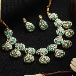 Jazz and Sizzle Gold-Plated Kundan-Studded Jewellery Set-picture-54