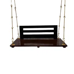 JAIRI TRADERS Brown Wooden Swings With Back Support image 3
