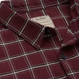 r.code by the roadster life co. R Code by The Roadster Life Co Men Tartan Checks Opaque Casual Shirt image 2