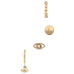 ToniQ Set Of 4 Gold-Plated Classic Studs Earrings image 4