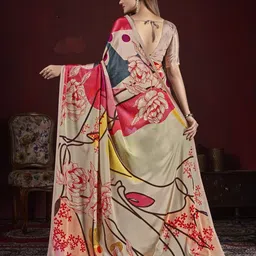 JIVORA Floral Printed Saree image 2