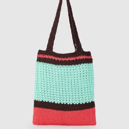 Magic Needles Turquoise Blue Shopper Shoulder Bag image 4