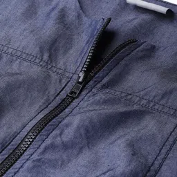 SCOUP Women Navy Blue Solid Tailored Jacket image 5