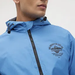 roadster The Roaster Life Co. Brand Logo Detail Hooded Bomber Jacket image 5