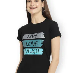 Fabflee Women Multicoloured 3 Printed T-shirt image 3