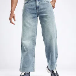 glitchez Men Everyday Flex Wide Leg Heavy Fade Jeans image 2