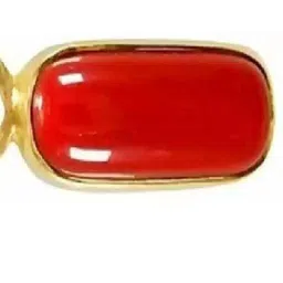 VANISHREE WORLD Red Brass Pearls Gold-Plated Pendant image 2