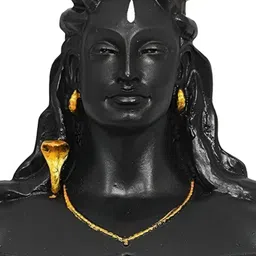 Navyaksh Black & Gold-Toned Religious Small Yogi Showpiece image 2