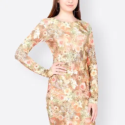 SCORPIUS Women Multicoloured Printed Sheath Dress image 3