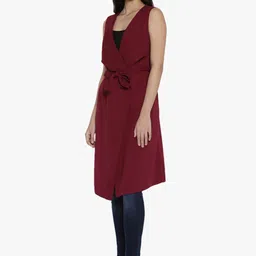 Annabelle by Pantaloons Women Longline Shrug with Belt image 3