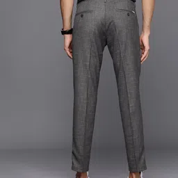 louis philippe ath.work Louis Philippe Ath Work Men Checked Comfort Tapered Fit Semiformal Trousers image 3