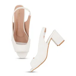 Mast & Harbour Women Slingback Block Heel Peep Toes image 4