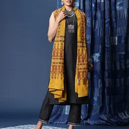 Taavi Block Printed Ajrakh Pure Cotton Dupatta image 2