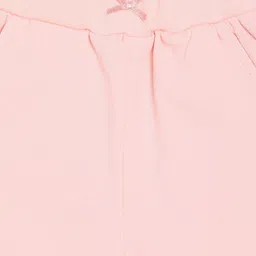 MINI KLUB Girls Pink Solid Regular Fit Regular Shorts image 2