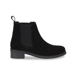 saint g SaintG Women Black Suede Leather Ankle Boots image 4