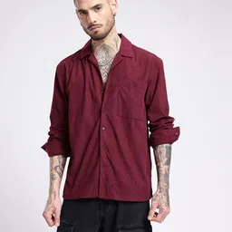 glitchez Classic Cool Corduroy Oversized Fit Shirt image 3