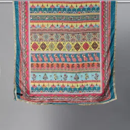 SWI Stylish Ethnic Motifs Printed Dupatta with Mirror Work image 3