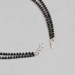 ABDESIGNS Silver-Plated Artificial Stones & Beads Studded Mangalsutra image 3