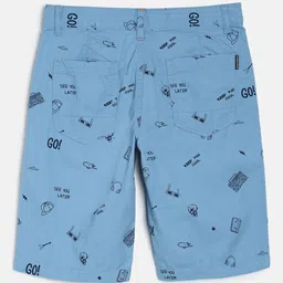 Indian Terrain Boys Blue Printed Regular Fit Shorts image 5