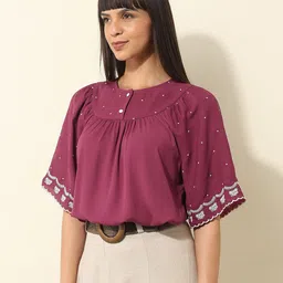 U.S. Polo Assn. Women Women Solid Kimono Sleeve Top image 5