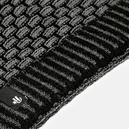 The Roadster Lifestyle Co Unisex Black & Grey Self Design Beanie image 3