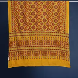 Taavi Block Printed Ajrakh Pure Cotton Dupatta image 3