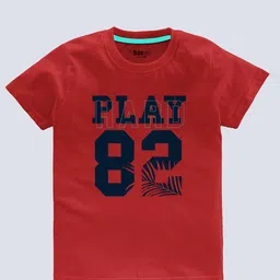 BAESD Boys Pack Of 3 Typography Printed T-shirts image 4