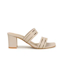 DressBerry Textured Party Block Sandals image 4