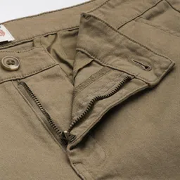 Difference of Opinion Men Solid Ankle-Length Chinos Trousers image 5