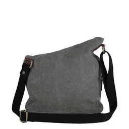 Mona B Grey Upcycled Canvas Printed Messenger Bag image 5