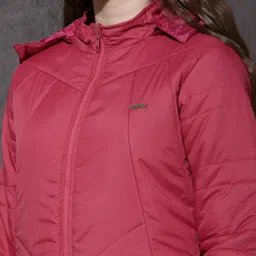 Roadster Women Pink Solid Puffer Jacket image 3