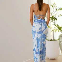 StyleCast x Revolte Floral Print Shoulder Straps Bodycon Maxi Dress image 2