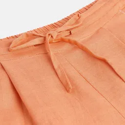 Global Desi Girls Orange Solid Mid-Rise Shorts image 3