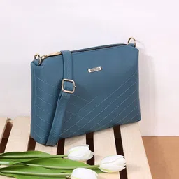 Metro Blue Structured Sling Bag image 1