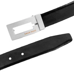 bacca bucci Men Black & Brown Solid Reversible Leather Belt image 3