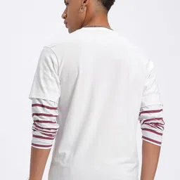 glitchez Ready To Relax Striped Layered Sleeves T-shirt image 4